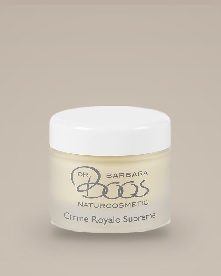 Creme Royale Supreme von Dr. Barbara Boos, Glastiegel mit weißem Deckel