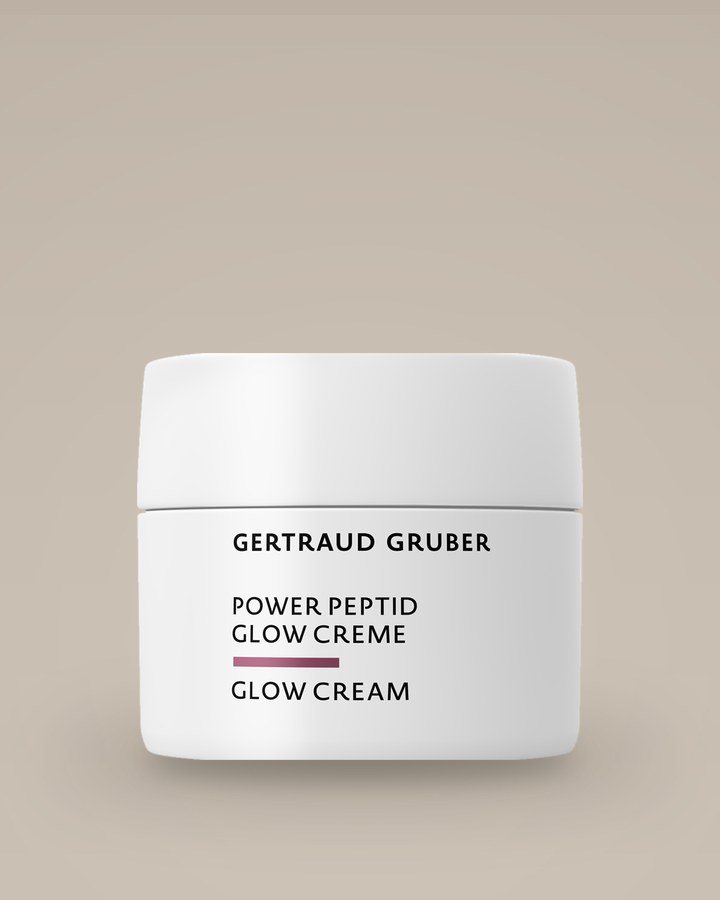 Power Peptid Glow Creme von Gertraud Gruber, weißer Tiegel